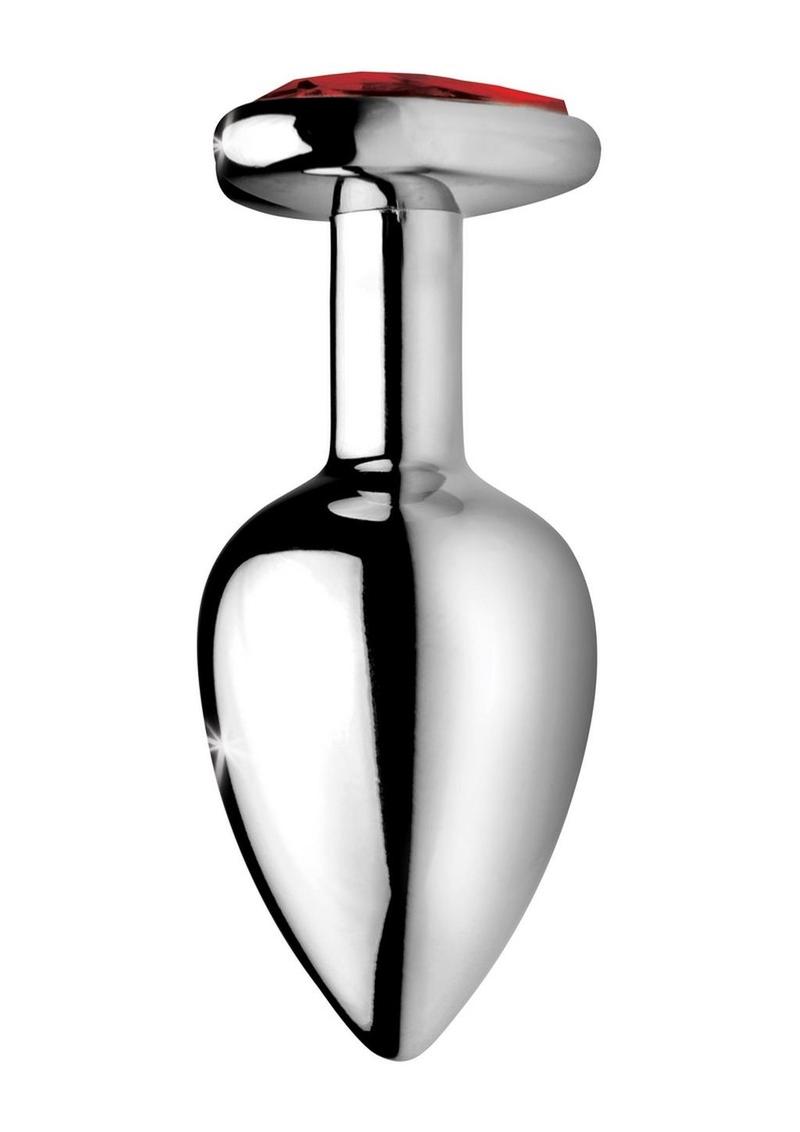 Booty Sparks Heart Gem Medium Anal Plug - Red - Image 2