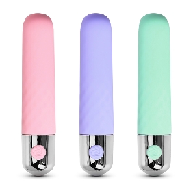 3.8 Inches Pink Color 10-Speed USB Recharging Silicone Vibrator